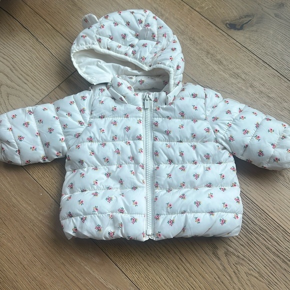 Baby ColdControl Printed Lightweight Puffer Jacket 0/3m floral - Picture 2 of 7